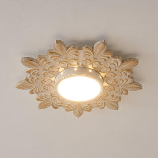 22 Inch White Modern Sunburst Flush Mount LED Lighting