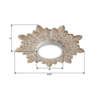 22 Inch White Modern Sunburst Flush Mount LED Lighting