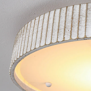 18 Inch White Hamptons Modern Flush Mount LED Light