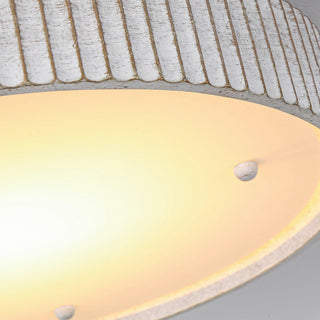 18 Inch White Hamptons Modern Flush Mount LED Light