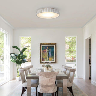 18 Inch White Hamptons Modern Flush Mount LED Light