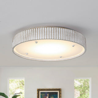 18 Inch White Hamptons Modern Flush Mount LED Light