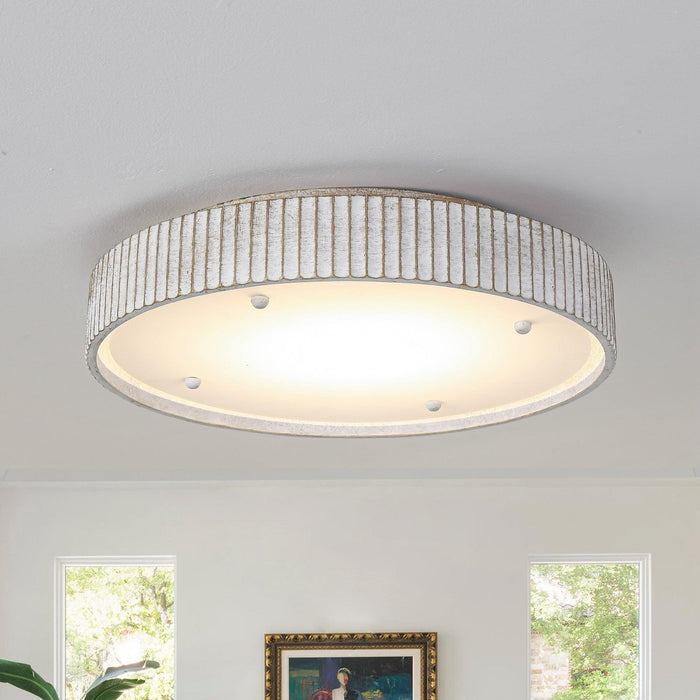 18 Inch White Modern Flush Mount LED Light