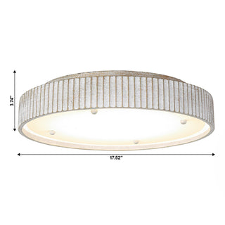 18 Inch White Hamptons Modern Flush Mount LED Light