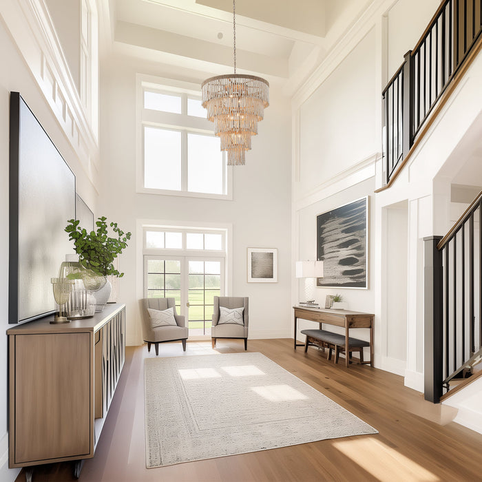 32 Inch Nelly 9-Light Bohemia Wood Beaded Chandelier