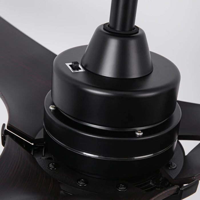 52 Inch Ivy Industrial Downrod Mount LED Ceiling Fan with Remote Control