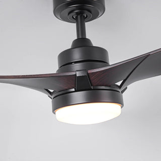 52 Inch Ivy Hamptons Industrial Downrod Mount LED Ceiling Fan with Remote Control
