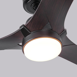 52 Inch Ivy Hamptons Industrial Downrod Mount LED Ceiling Fan with Remote Control