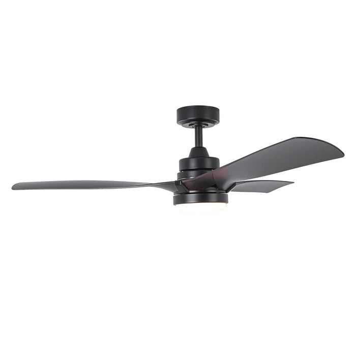 52 Inch Ivy Industrial Downrod Mount LED Ceiling Fan with Remote Control