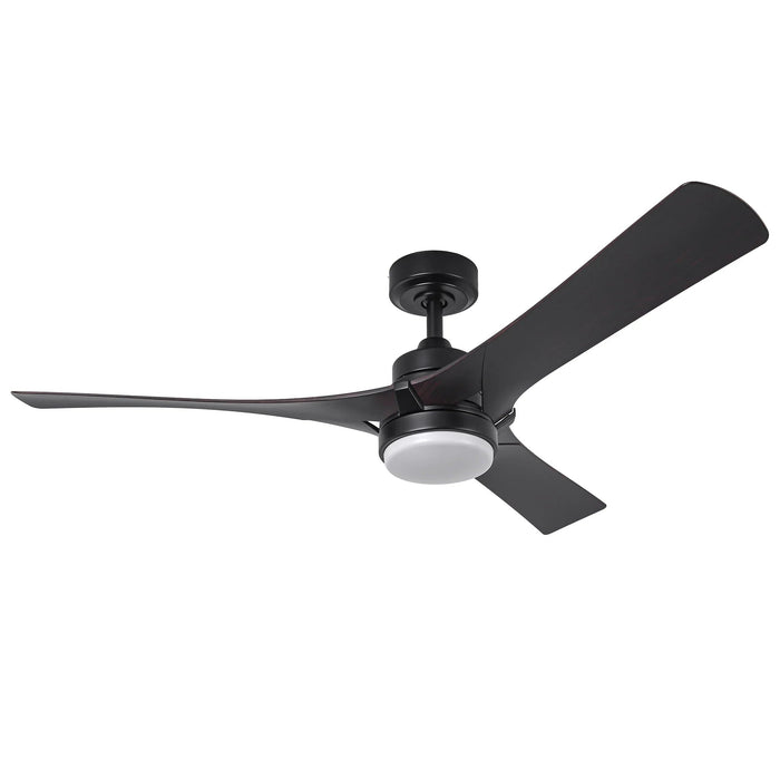 52 Inch Ivy Industrial Downrod Mount LED Ceiling Fan with Remote Control