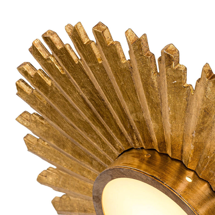 Golden Sunburst Flush Mount LED Lighting