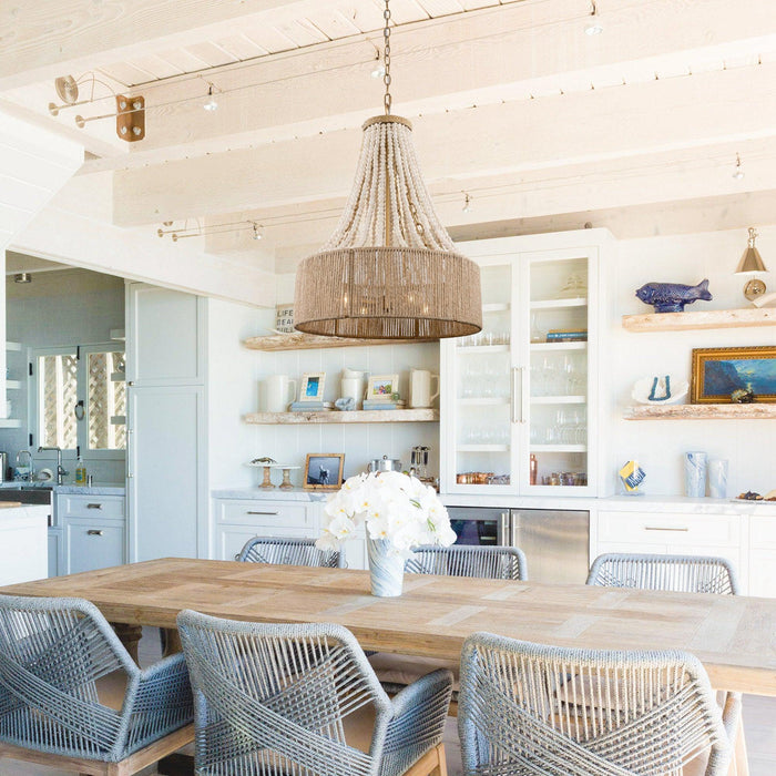 4-Light Golden Farmhouse Dry Rated Chandelier