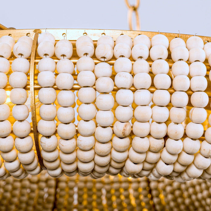 Farmhouse 6-Light Antique Golden Flush Mount Lighting