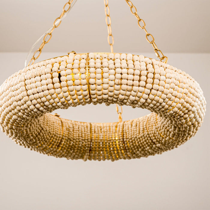 Farmhouse 6-Light Antique Golden Flush Mount Lighting