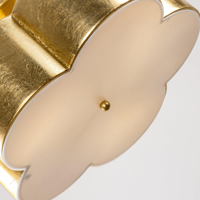 Golden Modern Semi Flush 3-Light Ceiling Lighting