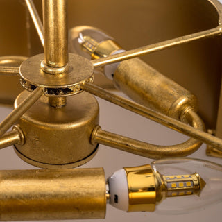 Golden Modern Semi Flush 3-Light Ceiling Lighting