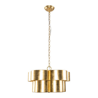 Golden 5-Light Iron Dry Rated Pendant Lighting