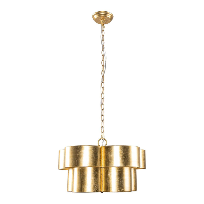 Golden 5-Light Iron Dry Rated Pendant Lighting