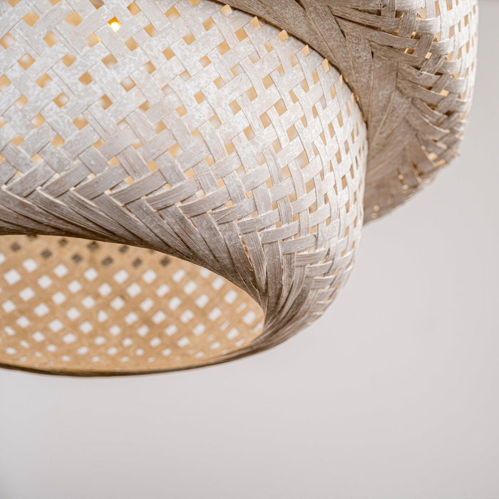 Rustic 3-Light White Dry Rated Farmhouse Pendant Hanging Light