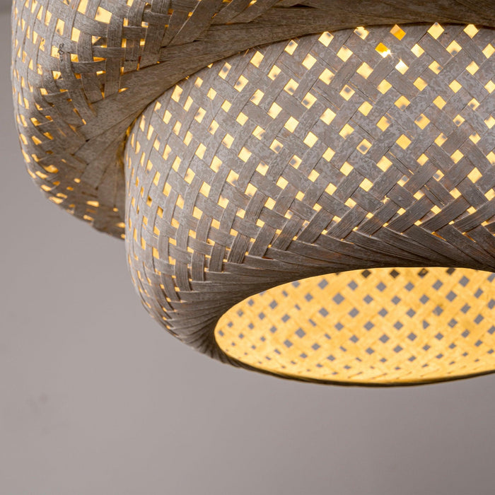 Rustic 3-Light White Dry Rated Farmhouse Pendant Hanging Light