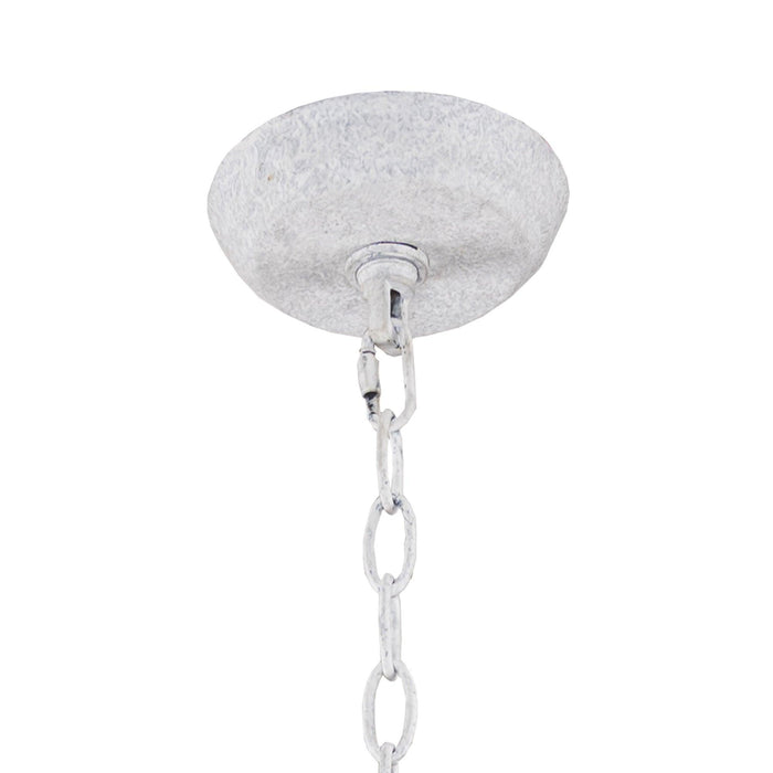 Rustic 3-Light White Dry Rated Farmhouse Pendant Hanging Light