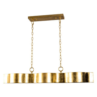 5-Light Golden Modern Dry Rated Linear Pendant Lighitng