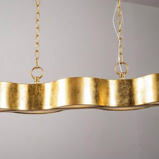 5-Light Golden Modern Dry Rated Linear Pendant Lighitng