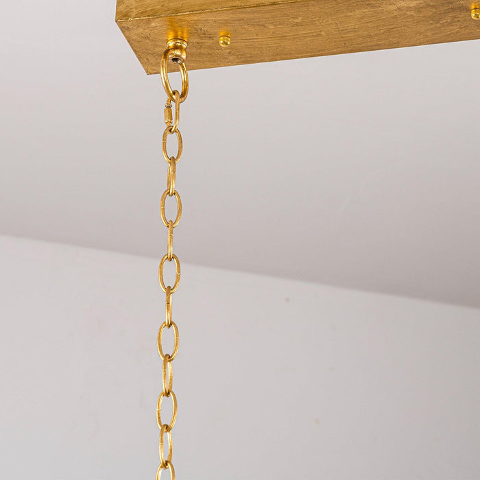 5-Light Golden Modern Dry Rated Linear Pendant Lighitng