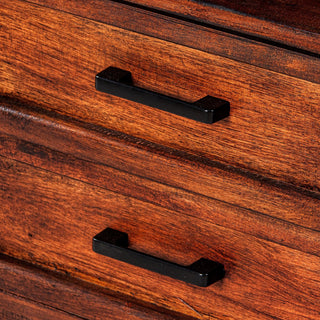 Modern Assembled Brown Two-Drawer Bedside Cabinet