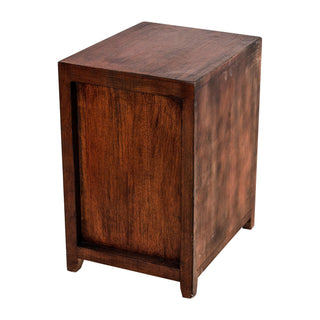 Modern Assembled Brown Two-Drawer Bedside Cabinet