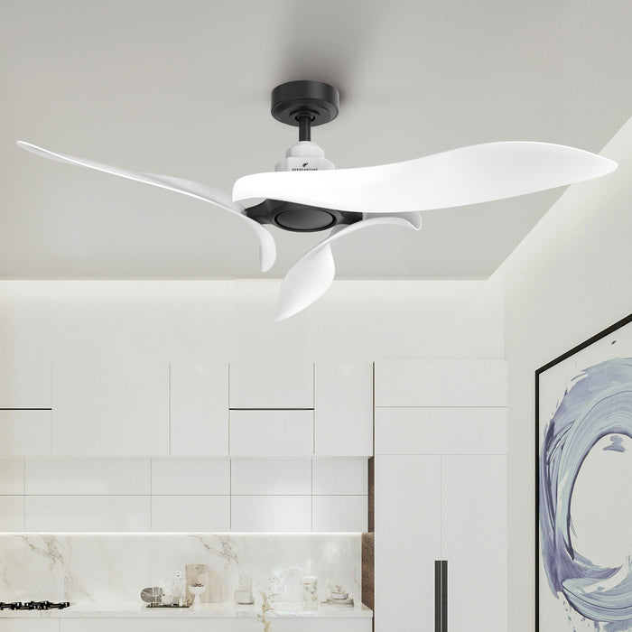 54" DC Motor 6 Speed Black Ceiling Fan