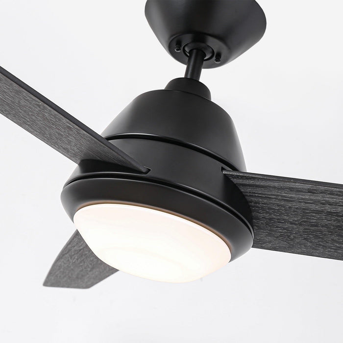 52" 4 Speed Wall Control Ceiling Fan with LED Lighting