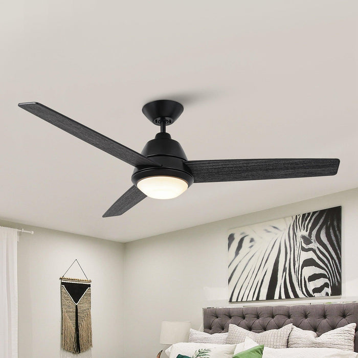 52" 4 Speed Wall Control Ceiling Fan with LED Lighting