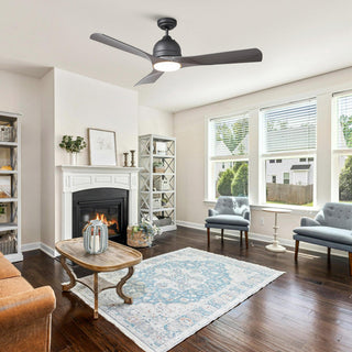 54" Hamptons Industrial 3 Blades LED Ceiling Fan with Remote Control