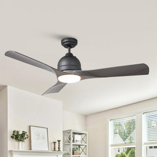 54" Hamptons Industrial 3 Blades LED Ceiling Fan with Remote Control