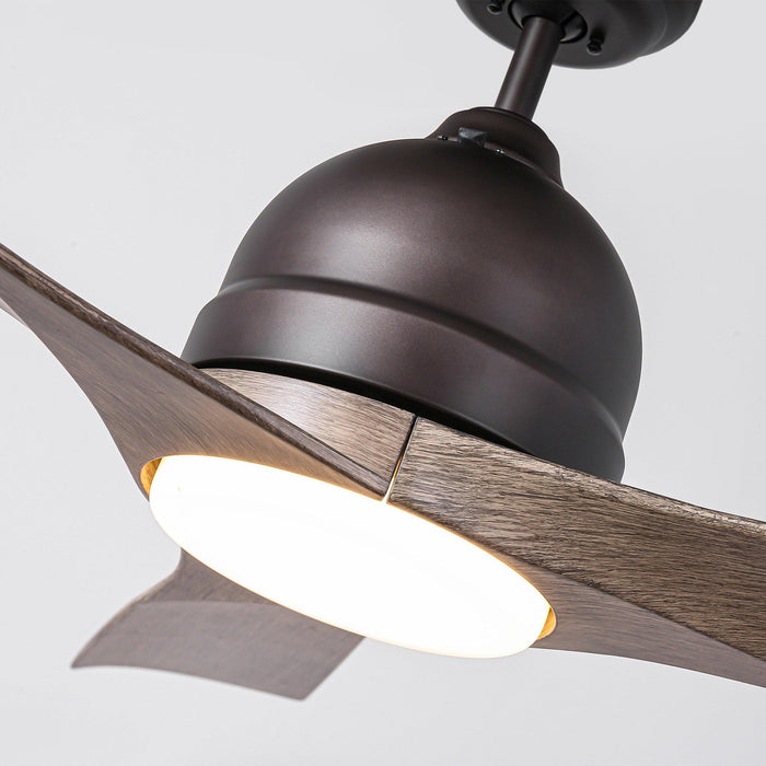 54" Industrial 3 Blades LED Ceiling Fan with Remote Control