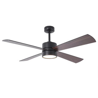 52 Inch Bucholz Hamptons Industrial Dimmable RGB LED Ceiling Fan with Remote and APP Control