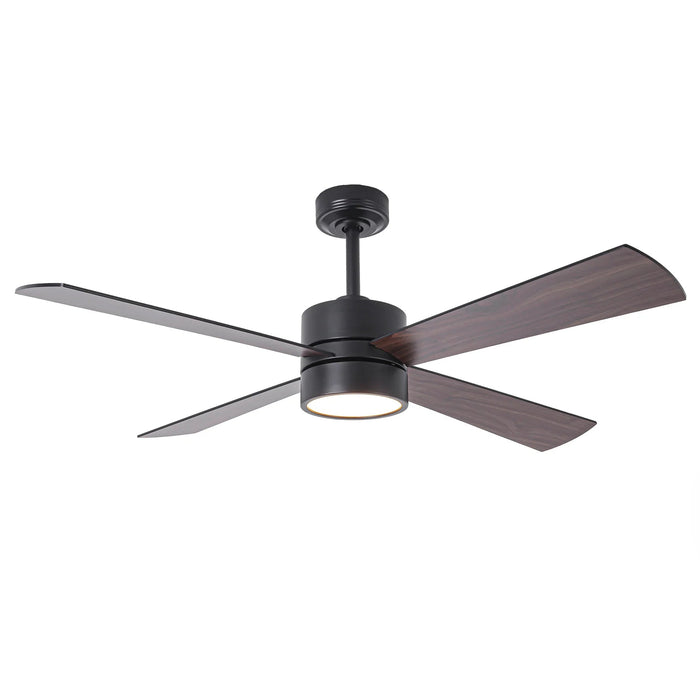52 Inch Bucholz Industrial Dimmable RGB LED Ceiling Fan with Remote and APP Control