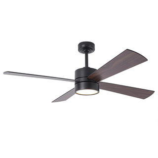 52 Inch Bucholz Hamptons Industrial Dimmable RGB LED Ceiling Fan with Remote and APP Control