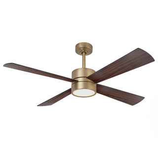 52 Inch Bucholz Hamptons Industrial Dimmable RGB LED Ceiling Fan with Remote and APP Control