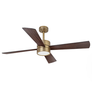 52 Inch Bucholz Hamptons Industrial Dimmable RGB LED Ceiling Fan with Remote and APP Control