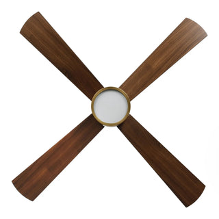 52 Inch Bucholz Hamptons Industrial Dimmable RGB LED Ceiling Fan with Remote and APP Control