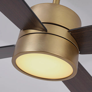 52 Inch Bucholz Hamptons Industrial Dimmable RGB LED Ceiling Fan with Remote and APP Control