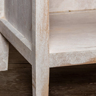 Classic White Solid Wood 1-Drawer Nightstand Side Table