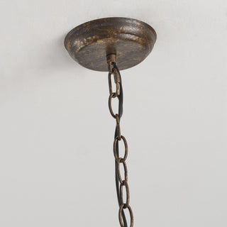 4-Light Hamptons Farmhouse Pendant Lighting with Wooden Beads