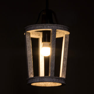 1-Light Hamptons Farmhouse French Country Distressed White Wood Pendant Lighting for Kitchen With Adjustable Hanging Length