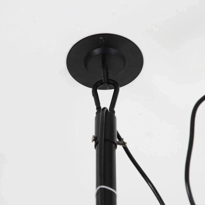 20 Inch Vistula Outdoor DC Motor Black Industrial Hanging Buckle Downrod Ceiling Fan with Light