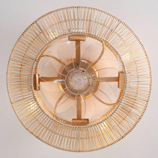 20 Inch Flora DC Motor Farmhouse Flush Mount Ceiling Fan with Light