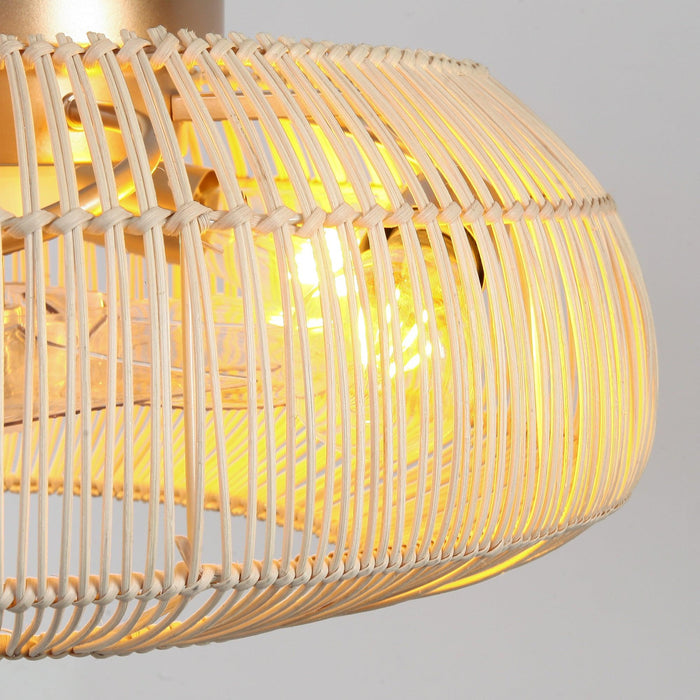 20 Inch Flora DC Motor Farmhouse Flush Mount Ceiling Fan with Light