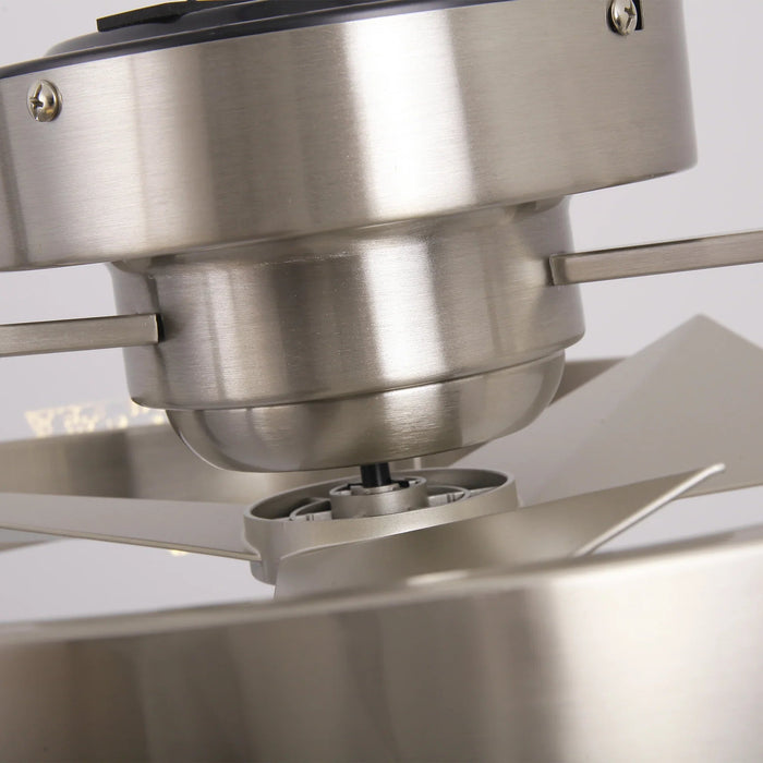 20 Inch Hazel Satin Nickel Flush Mount LED Ceiling Fan with Remote Control